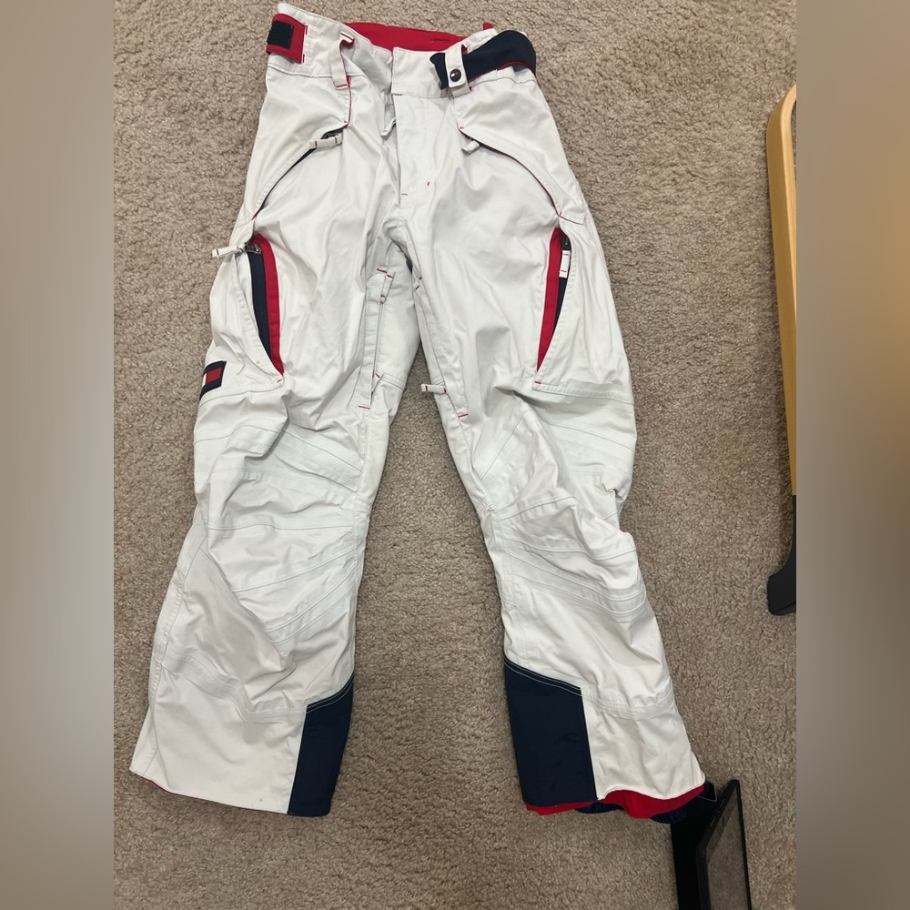 White and Red Ski Pants